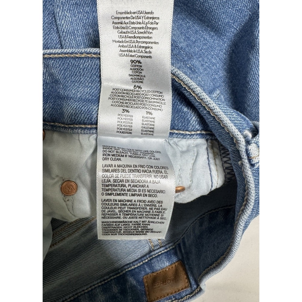 Mother The Insider Ankle Fray Eager Beaver Denim Jeans Womens Size 24 - Picture 4 of 7